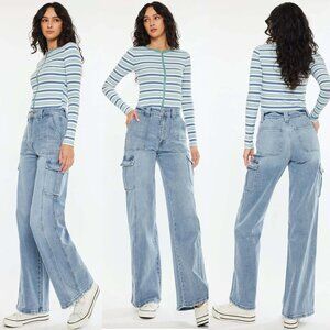 Kadence High Rise Wide Leg Skater Jeans